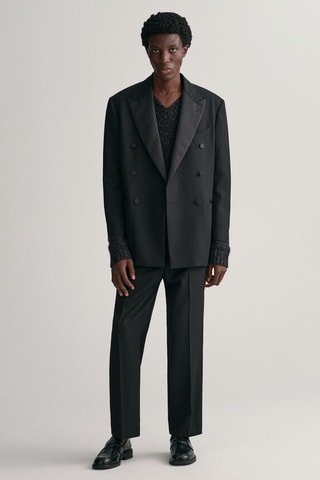 Wollen Blazer Relaxed Fit - Zwart