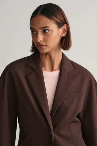 Wollen Blazer Regular Fit - Bruin