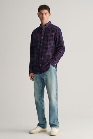 Blouse - Marineblauw en Fuchsia