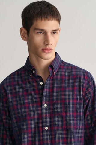 Blouse - Marineblauw en Fuchsia