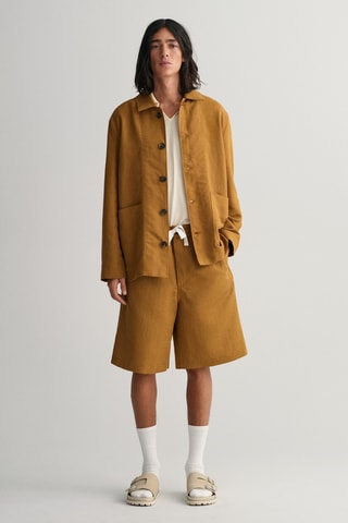 Linnen Bermuda - Lichtbruin