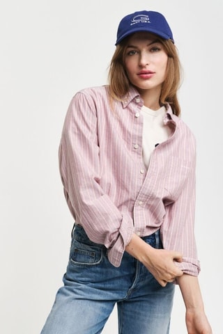 Blouse - Poederroze en Wit