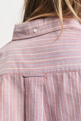 Blouse - Poederroze en Wit