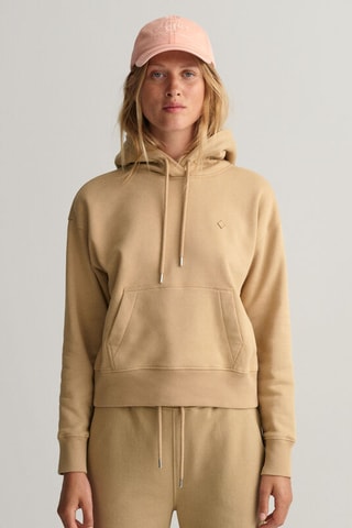 Biologisch Katoenen Sweater met Capuchon - Taupe