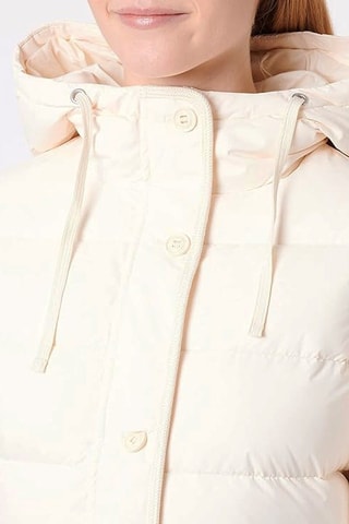 Gewatteerde Jas met Capuchon - Wit