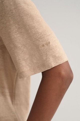 Linnen T-shirt - Bruin