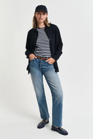 T-shirt - Wit en Nachtblauw