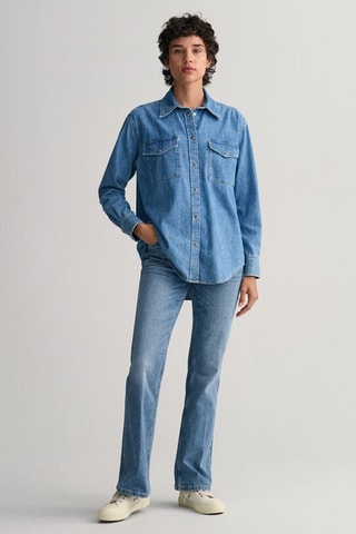 Spijkerblouse - Kobaltblauw