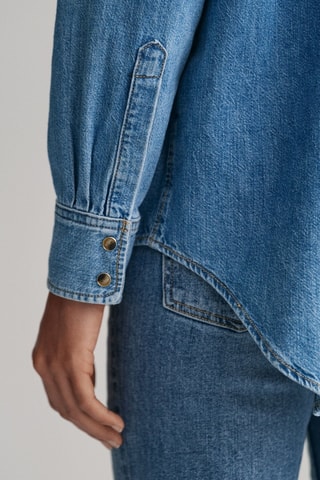 Spijkerblouse - Kobaltblauw