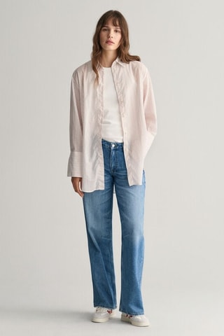 Blouse - Ecru en Rood