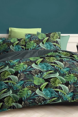 Conjunto de edredão em algodão 57 fios/cm² - Verde