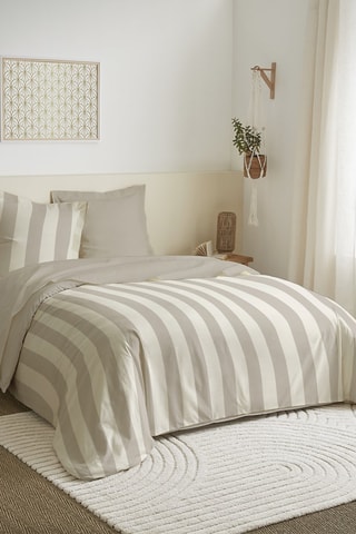 Parure copripiumino in cotone 57 fili/cm² - Beige