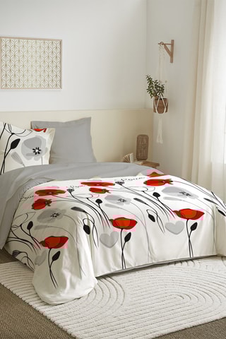 Parure copripiumino in cotone 57 fili/cm² - Papavero