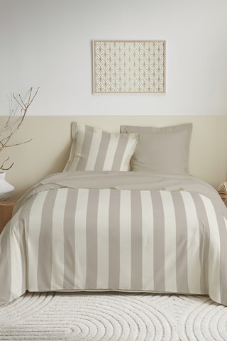 Parure lenzuola in cotone 57 fili/cm² - Beige