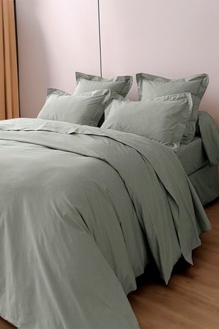 Copripiumino in percalle di cotone 80 fili/cm² - Grigio perla