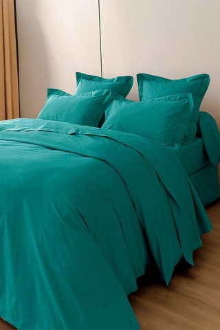 Copripiumino in percalle di cotone 80 fili/cm² - Ciano