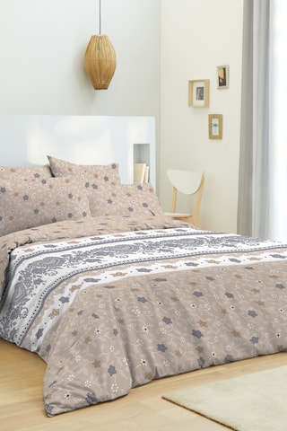 Parure letto in cotone Heart Taupe - 57 fili/cm² - Taupe