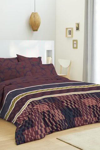 Conjunto de cama em algodão Stella choco - 57 fios/cm² - Chocolate