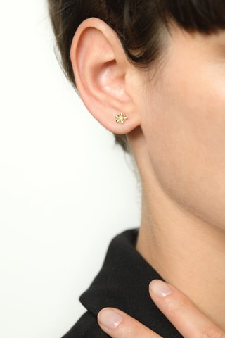 Puce Mini fleurs  - Or jaune