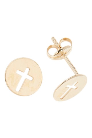 Puces Croix dorées - Or jaune