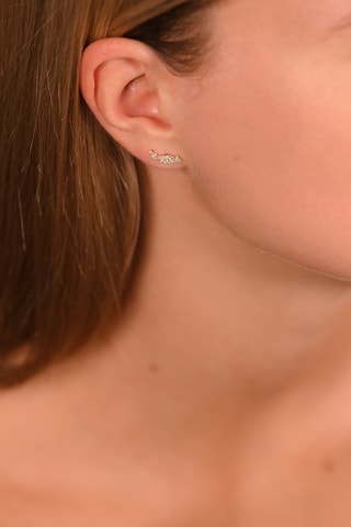 Puces Fleurs scintillantes - Or jaune