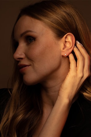 Boucles d'oreilles Arc brillant - Or jaune