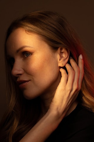 Puces Citrine - Or jaune et citrine