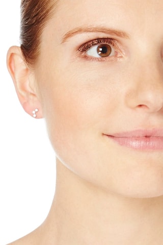 Puces Zirconias - Or blanc