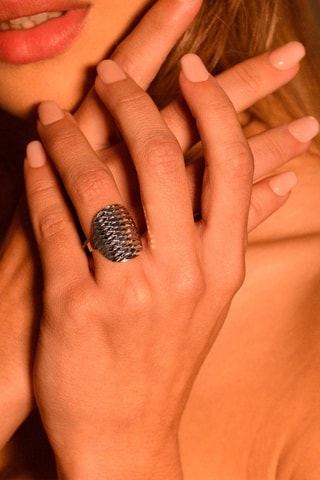 Bague Armadillo - Or blanc