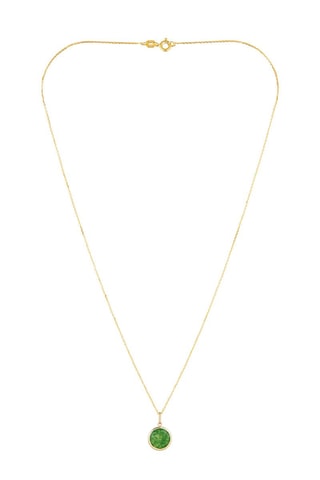 Pendentif Beyla  -  Or jaune et jade