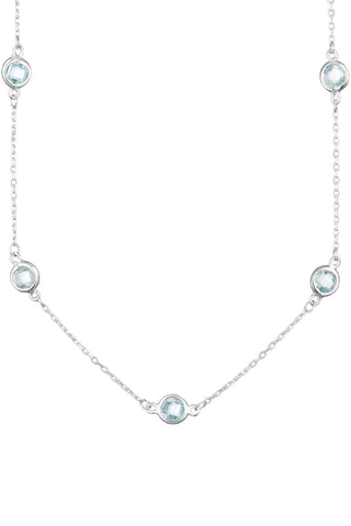 Collier Colors - Or blanc et topazes