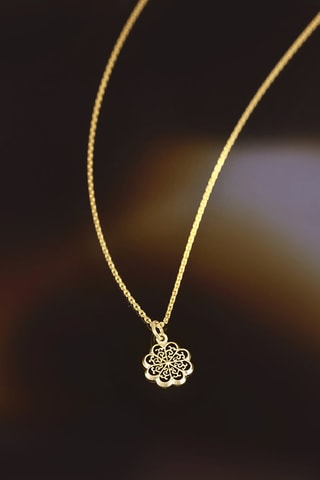 Pendentif Médaillon Flora Or jaune