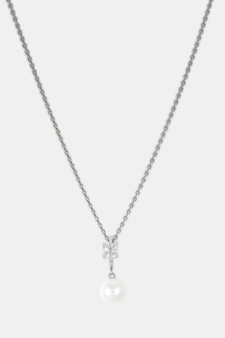 Pendentif Gift - Or blanc et perle d'eau douce