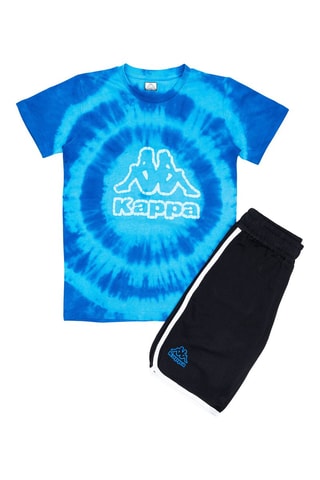 T-shirt tie and dye et short - Turquoise et noir