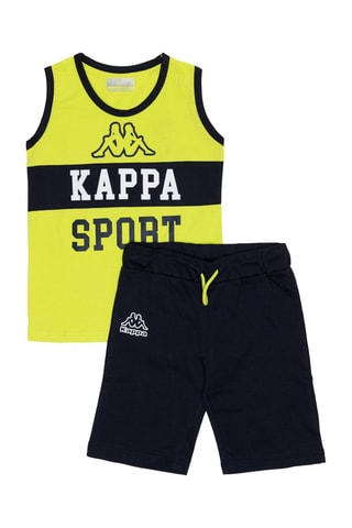 T-shirt et bermuda - Vert citron et bleu marine