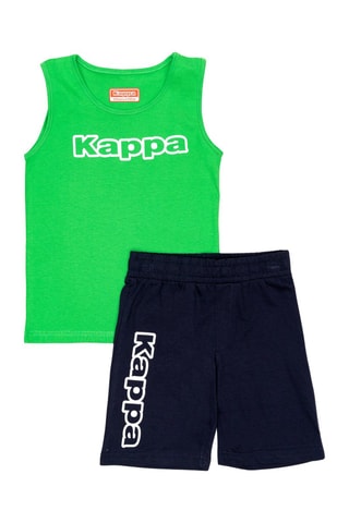 Débardeur et short - Vert et bleu marine