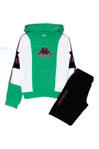 Ensemble sweat à capuche et jogging - Vert et noir