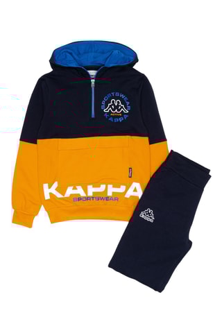 Ensemble sweat à capuche et jogging - Bleu foncé et orange