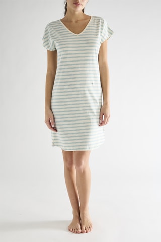 Chemise de nuit - Blanc et bleu