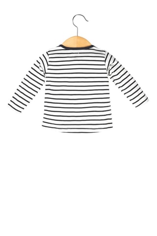 T-shirt Estela - Wit en Marineblauw - Terre de Marins