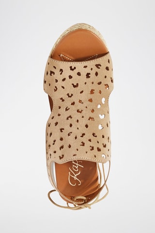 Sandalen met Sleehak Savage - Beige