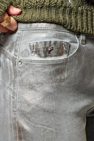 Jeans Flor - Metallic Grijs