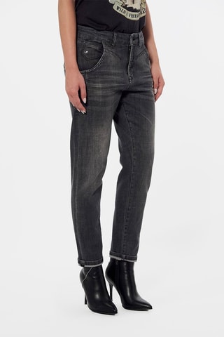 Rechte Jeans Hoge Taille Sally - Zwart