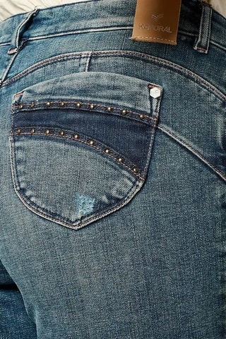 Verwassen Jeans Slim Fit Flor - Blauw