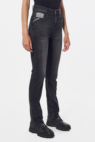 Jeans Wide Legs Hoge Taille Sibel - Zwart