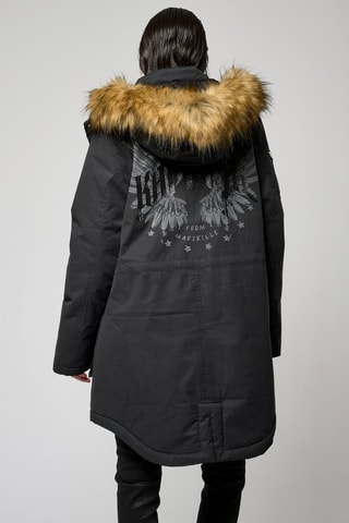 Parka Regular Fit met Capuchon Manon - Zwart