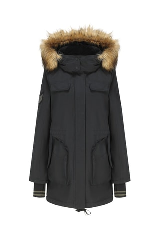 Parka Regular Fit met Capuchon Manon - Zwart