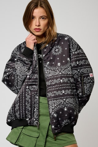 Dubbelzijdig Baseball Jasje Vadas - Zwart