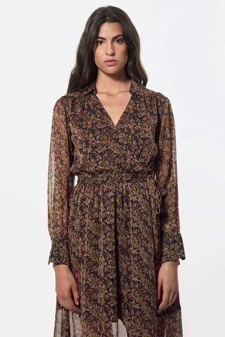 Midi-jurk Nawo - Bruin