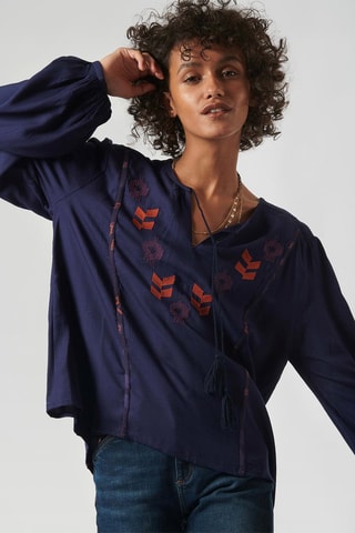 Blouse Bonny - Indigoblauw